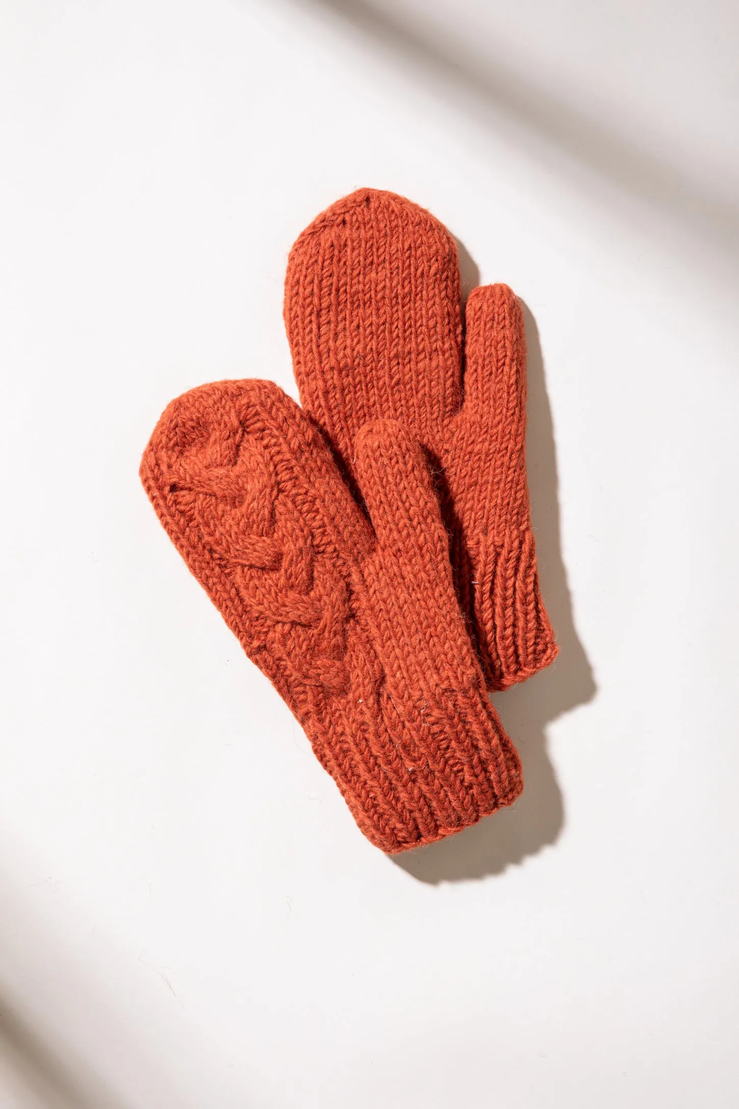 Mari Wool Cable Knit Mittens