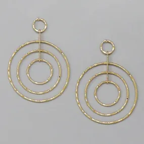 Multiple Circle Dangling Earrings