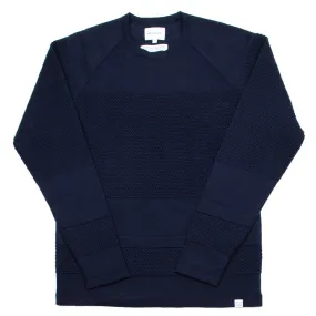 Norse Projects - Ville Light Wool Bubble Sweater - Navy Melange