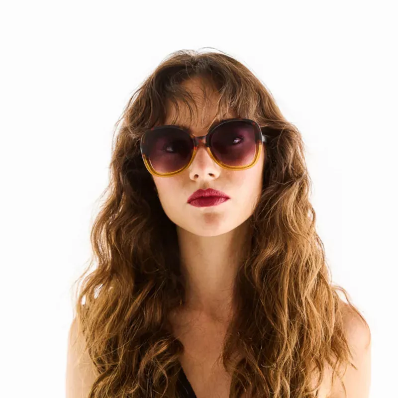 Okkia  - ANNA Butterfly Sunglasses - Havana Yellow