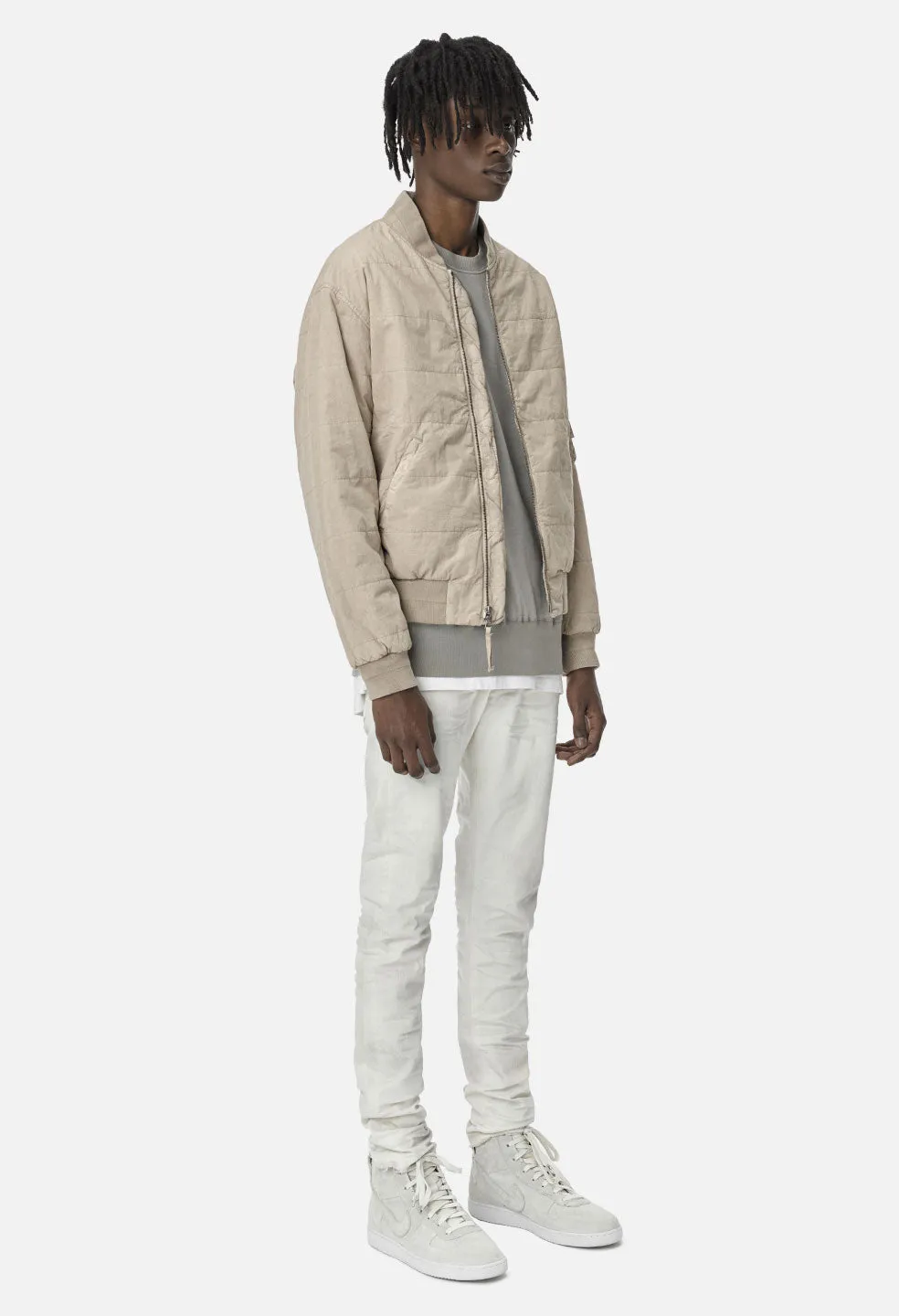 Padded Bomber / Tan