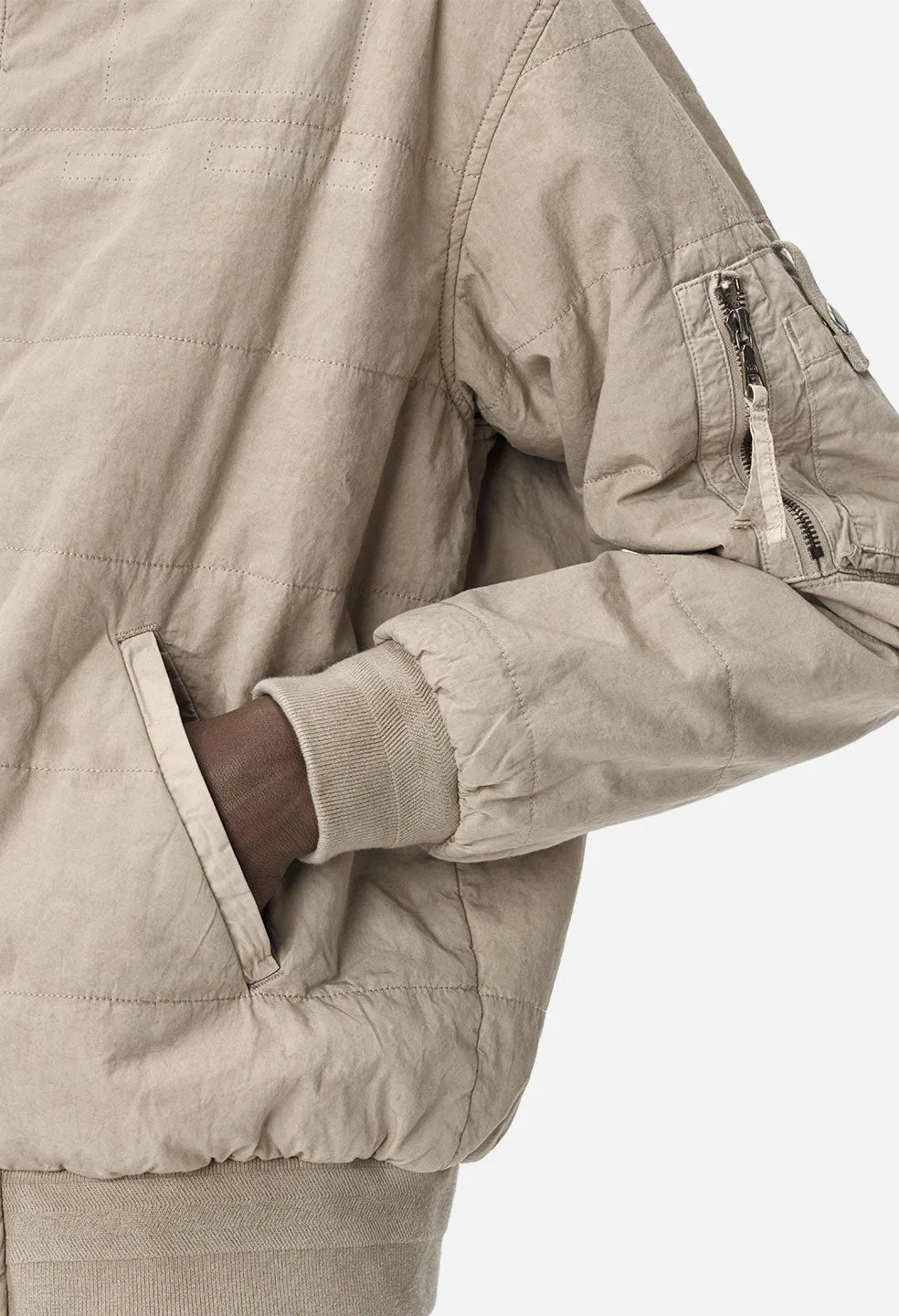 Padded Bomber / Tan