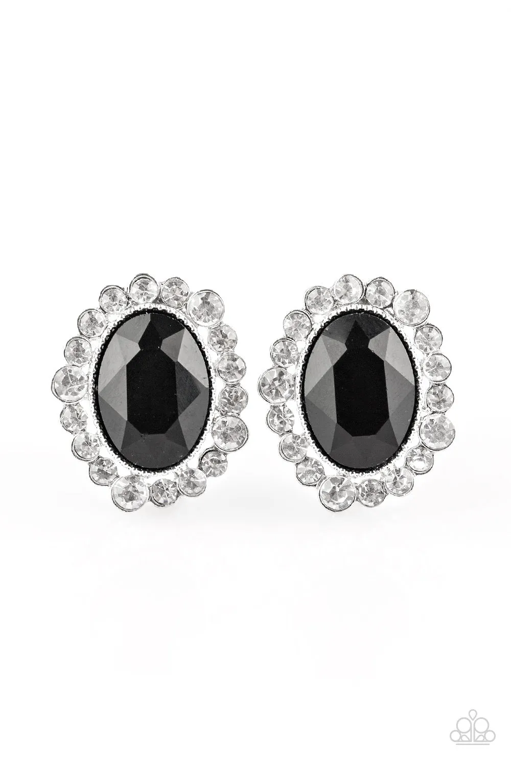 Paparazzi Hold Court - Black Post Stud Earring