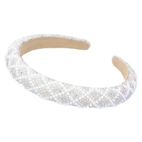 Pearl Embellished Bling Padded Headband