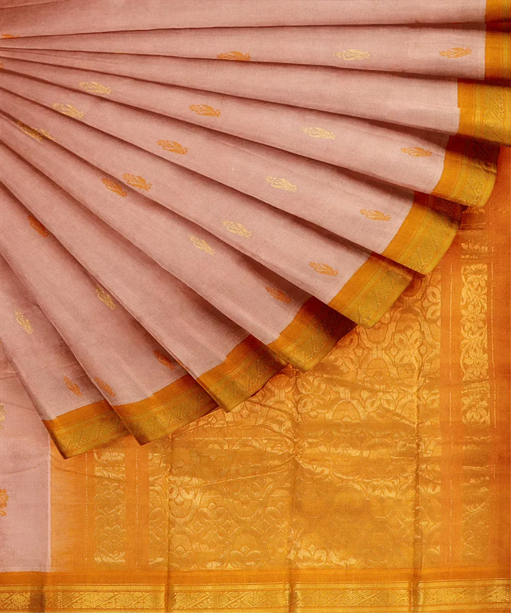 Pink butta rajahmundry handwoven cotton saree