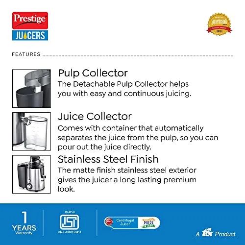 Prestige PCJ 7.0 500-Watt Centrifugal Juicer