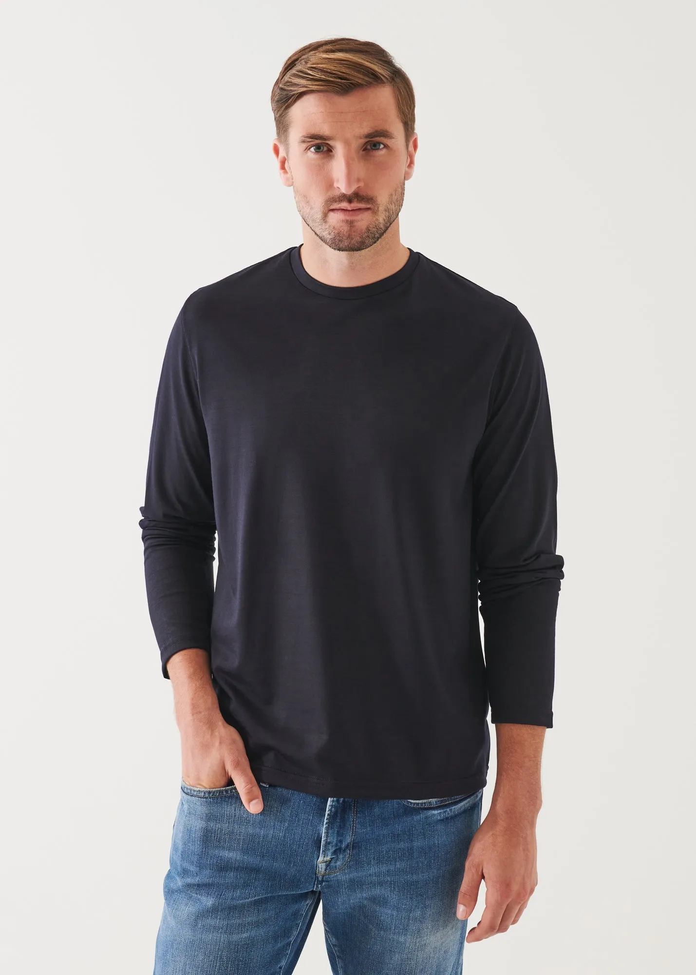 REDA ACTIVE WOOL LONG-SLEEVE KNIT T-SHIRT