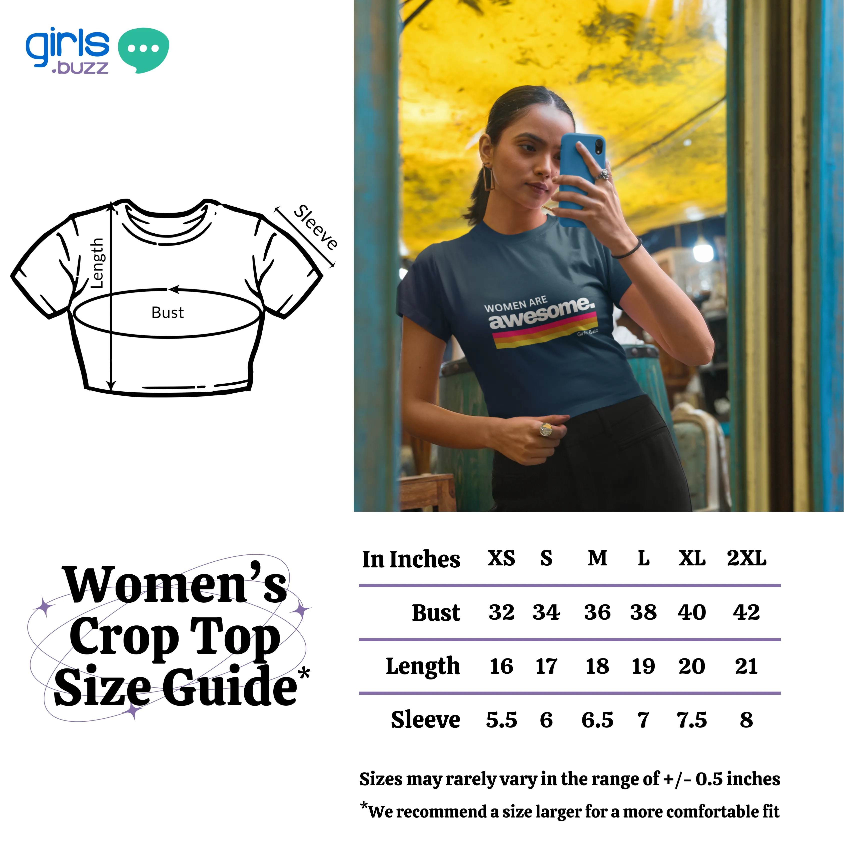 Regular Fit Olive Green Feminist Women Crop Top - Why Shaadi Ke Baad