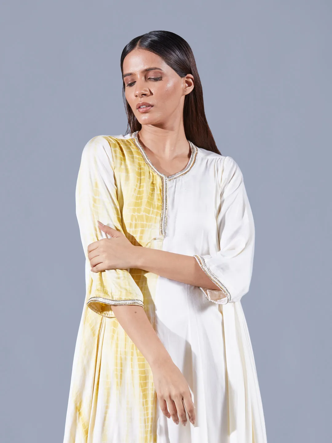 REVEL ASYMMETRIC HALF N HALF TUNIC SET