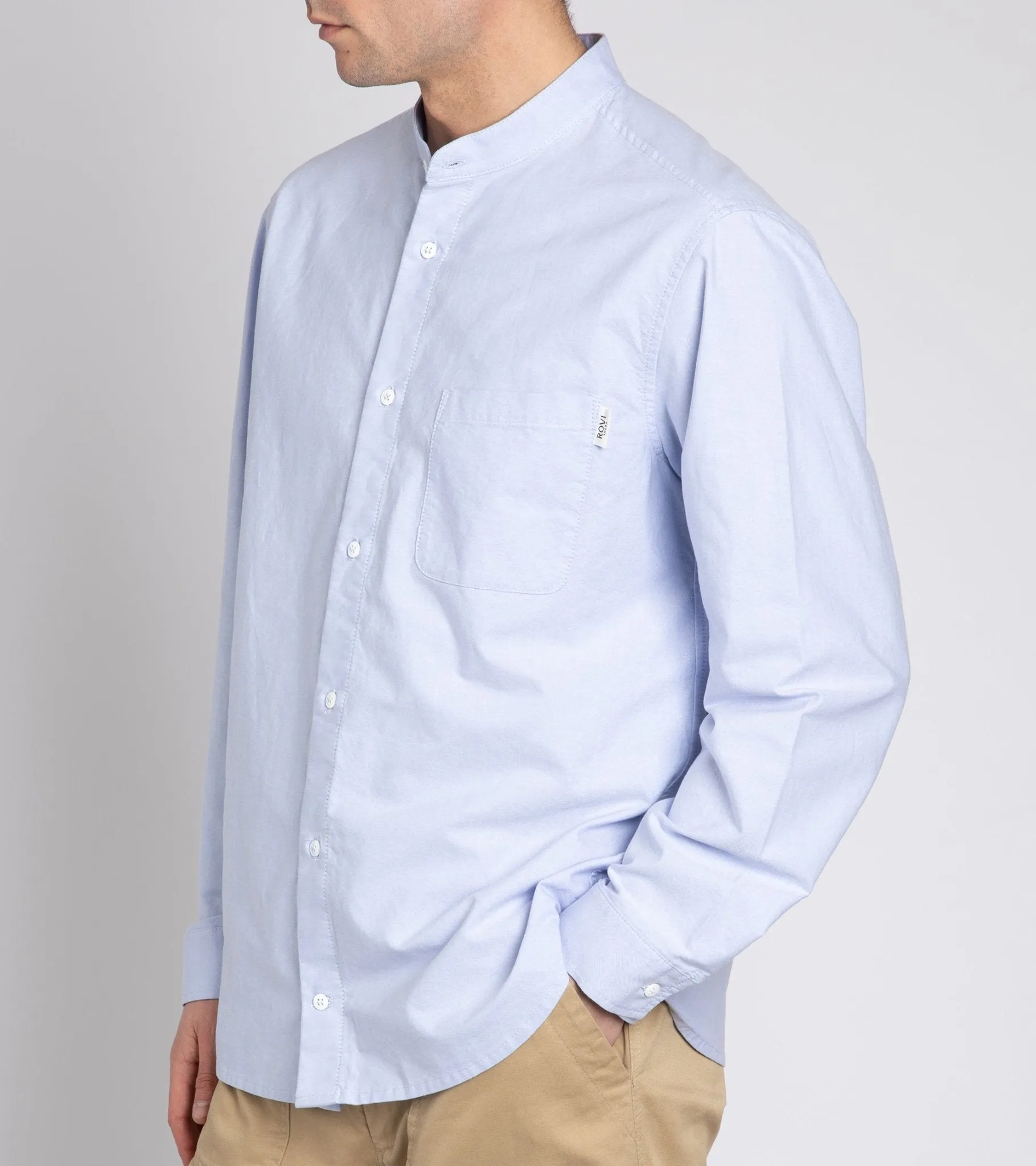 Rovi Lucca Cotton Oxford Garden Shirt: Sky Blue