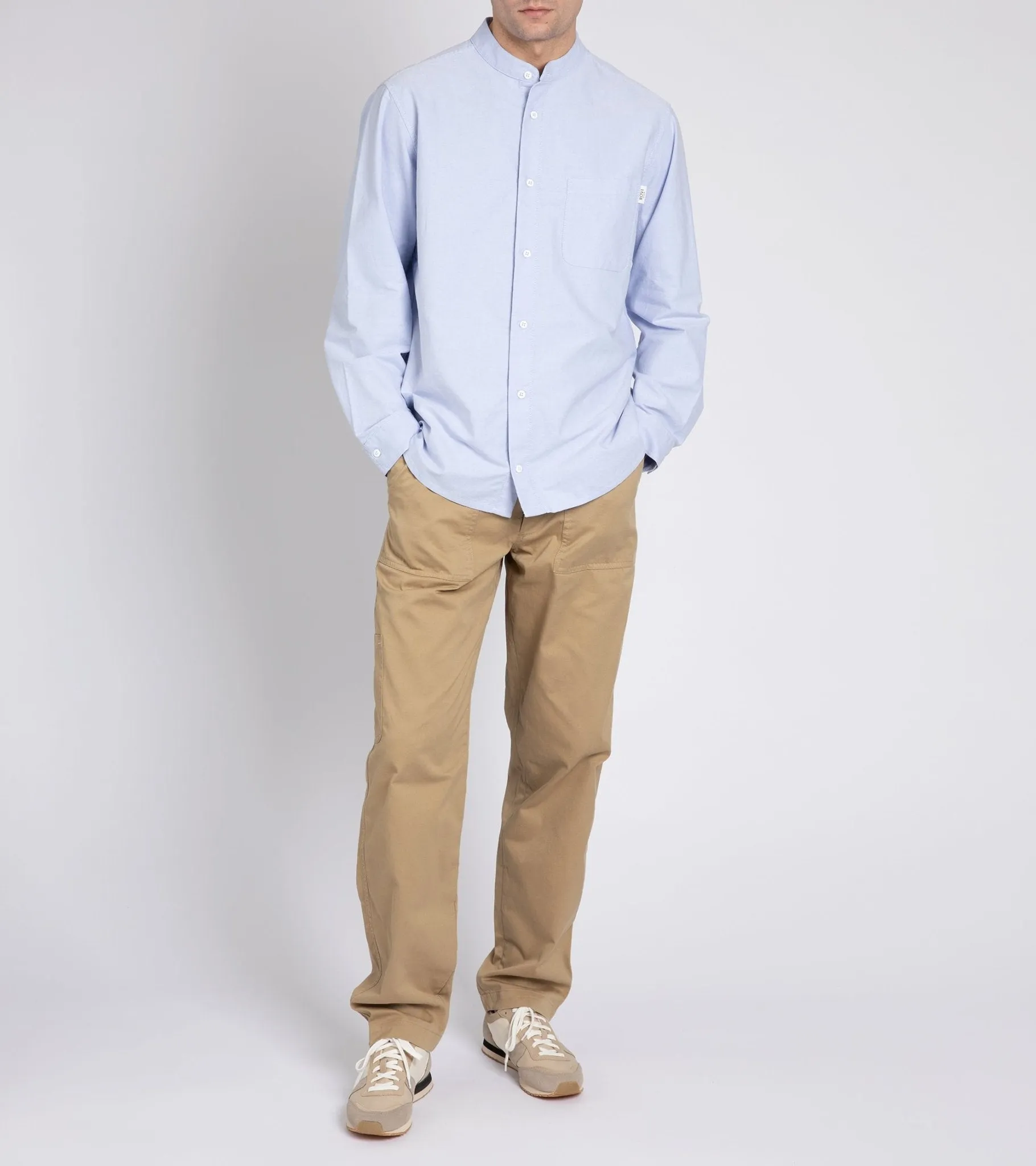 Rovi Lucca Cotton Oxford Garden Shirt: Sky Blue