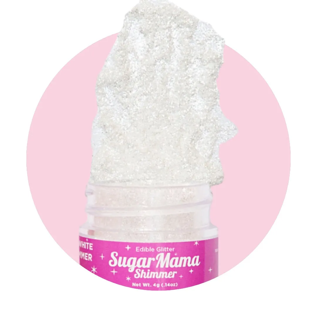 Sugar Mama Edible Shimmer Glitter  White