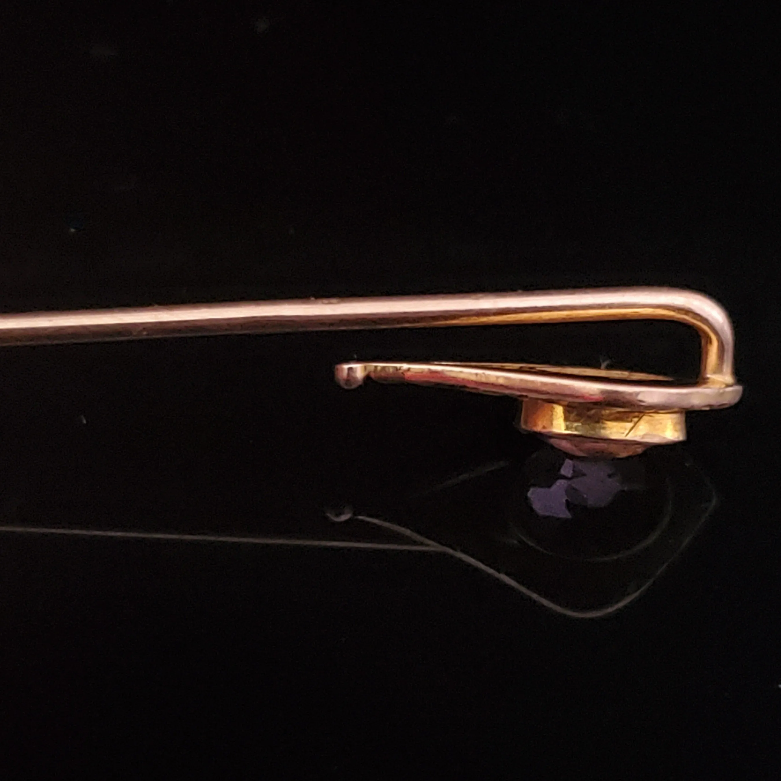 The Slidell - Vintage Amethyst 10k Gold Stick Pin