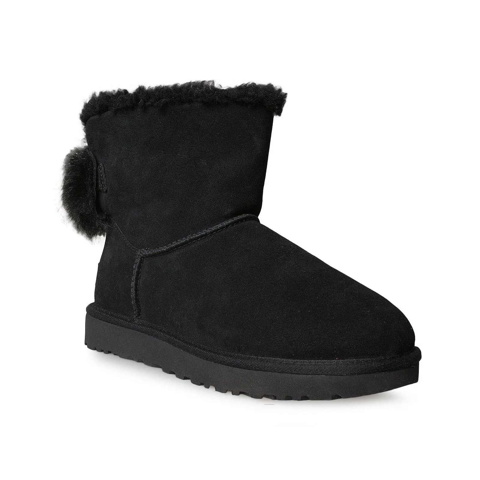 UGG Mini Emmie Bow Black Boots - Women's