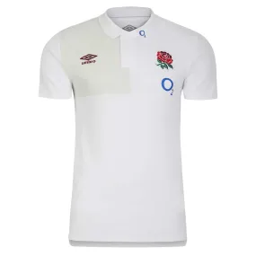 Umbro Men's England Rugby CVC Polo Shirt 23/24 - White