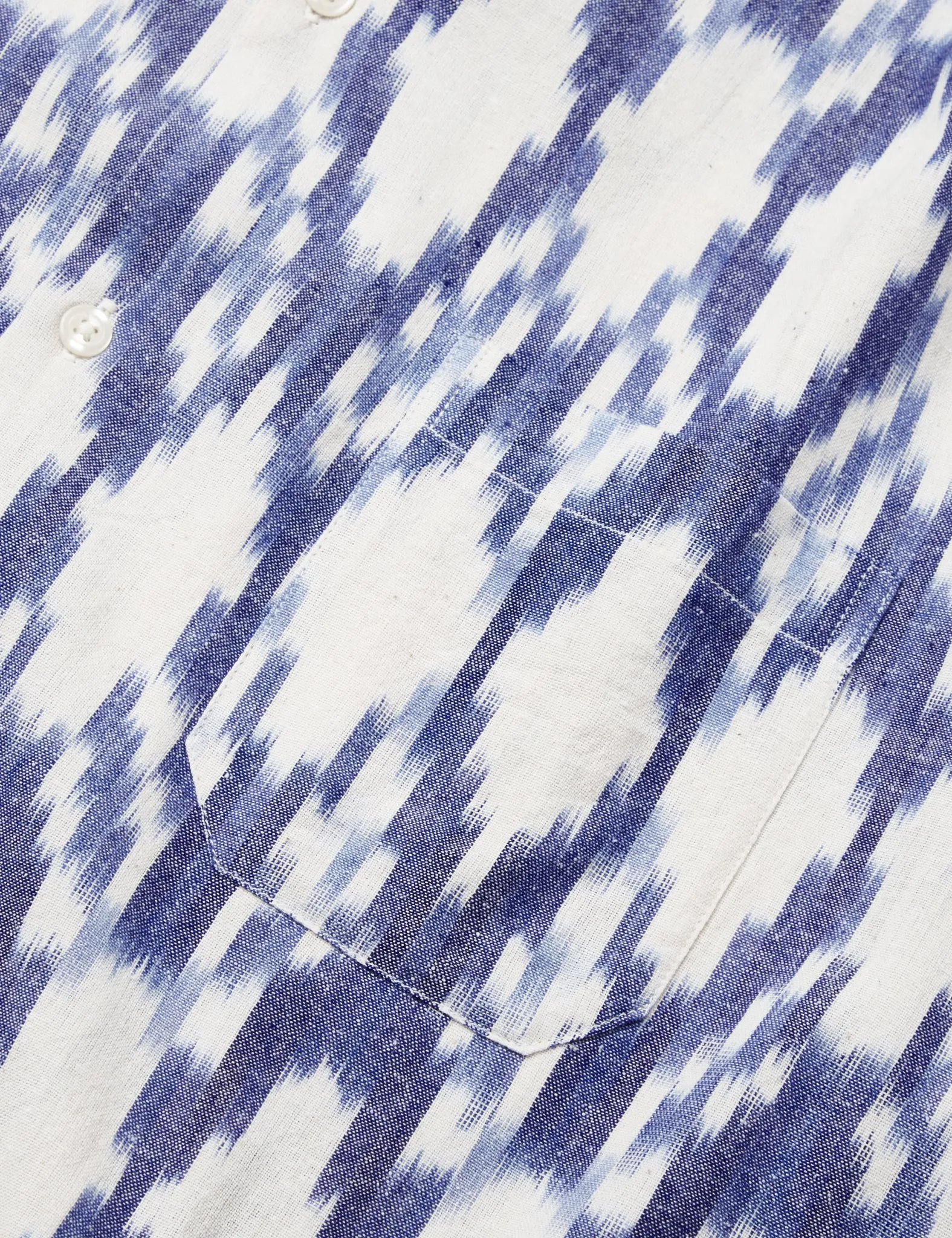 Universal Works Road Shirt (Organic) - Summer Ikat Ecru