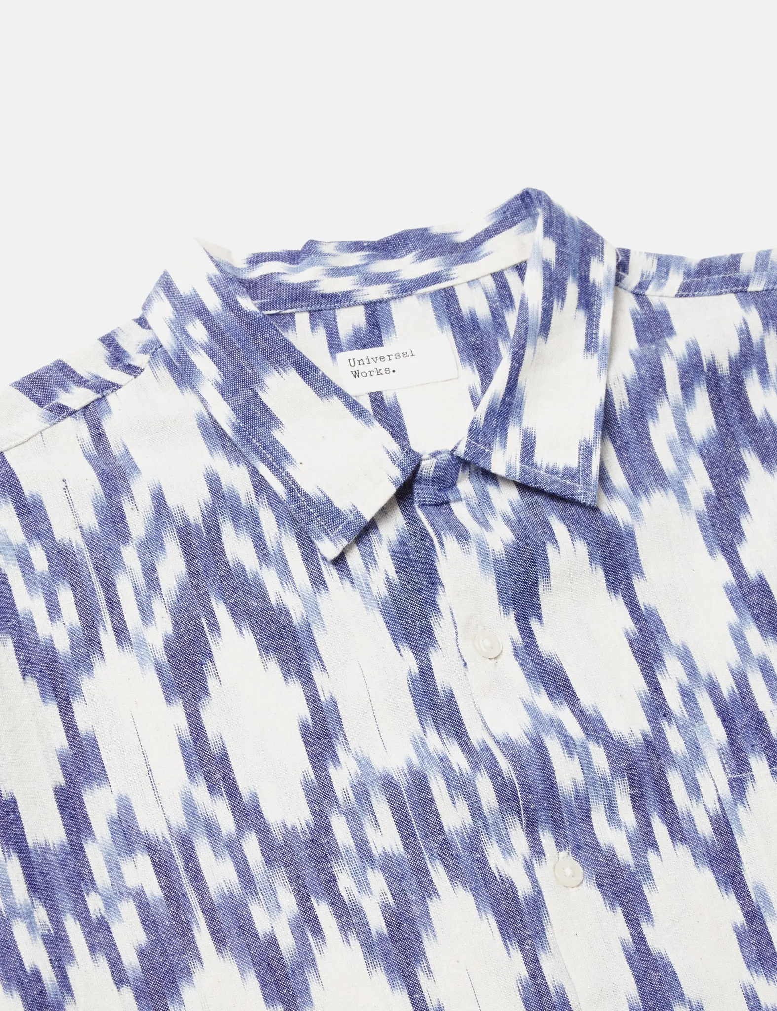 Universal Works Road Shirt (Organic) - Summer Ikat Ecru