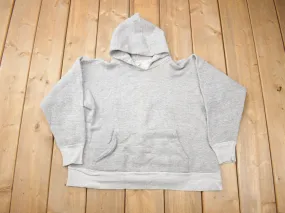 Vintage 1960s Gym Master Blank Grey Hoodie / Boys Size / True Vintage / Made In Canada / 60s Hoodie