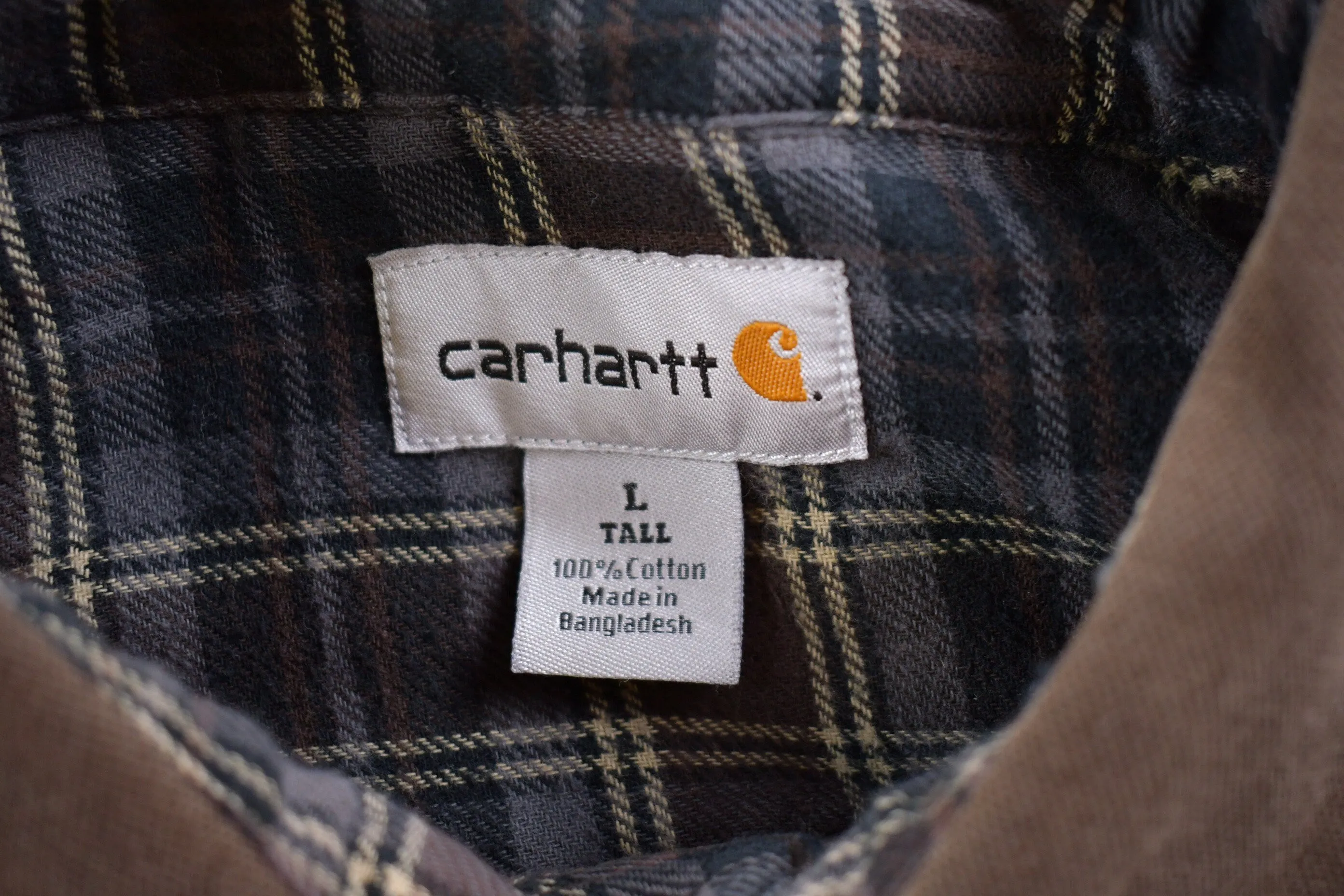 Vintage 1990s Carhartt Shirt Jacket / Workwear / Streetwear / 90s / Blanket Lined Jacket / Distressed Carhartt / Union Made / Carhartt Shirt