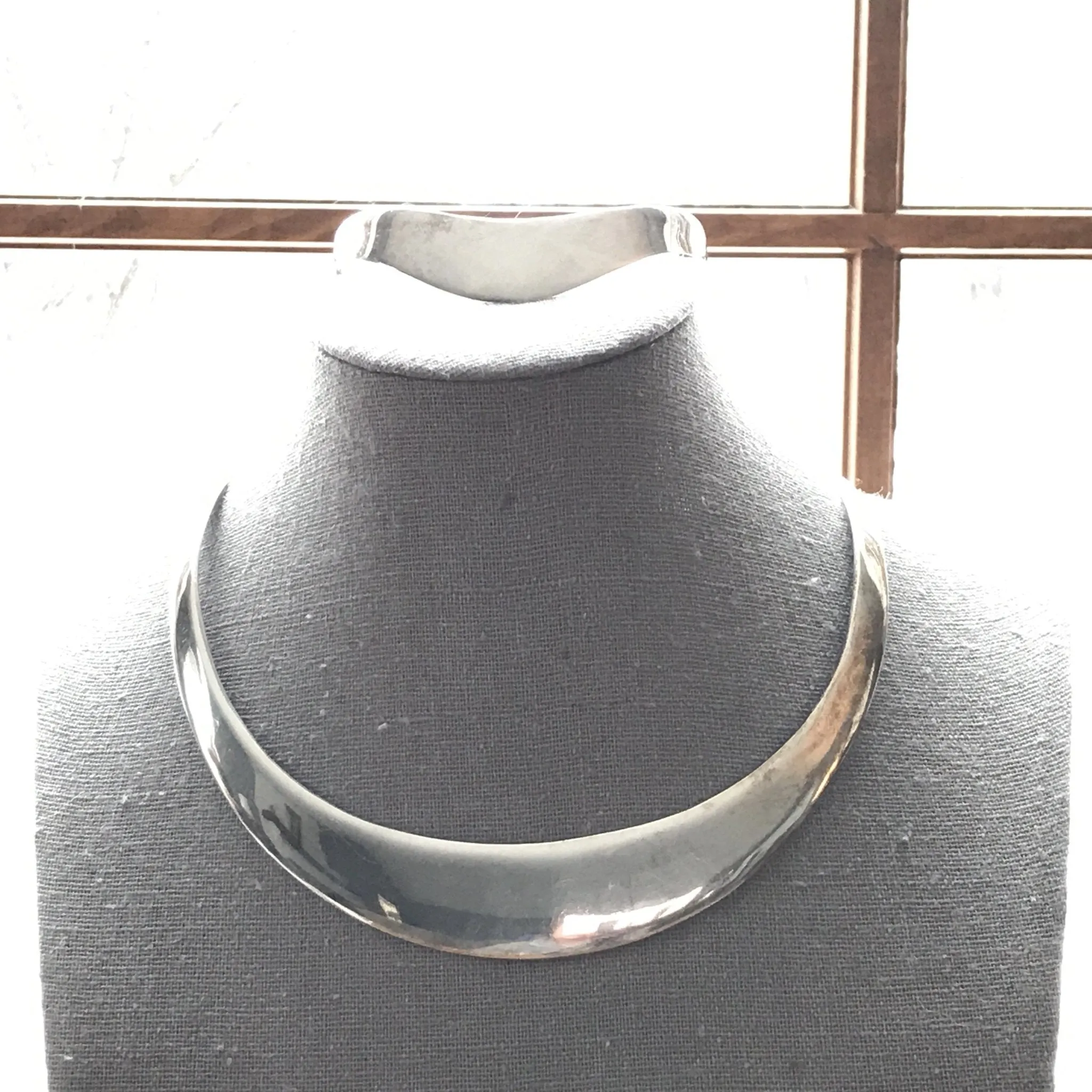 Vintage Sterling Silver Collar Choker and Bangle Bracelet by Ballesteros.