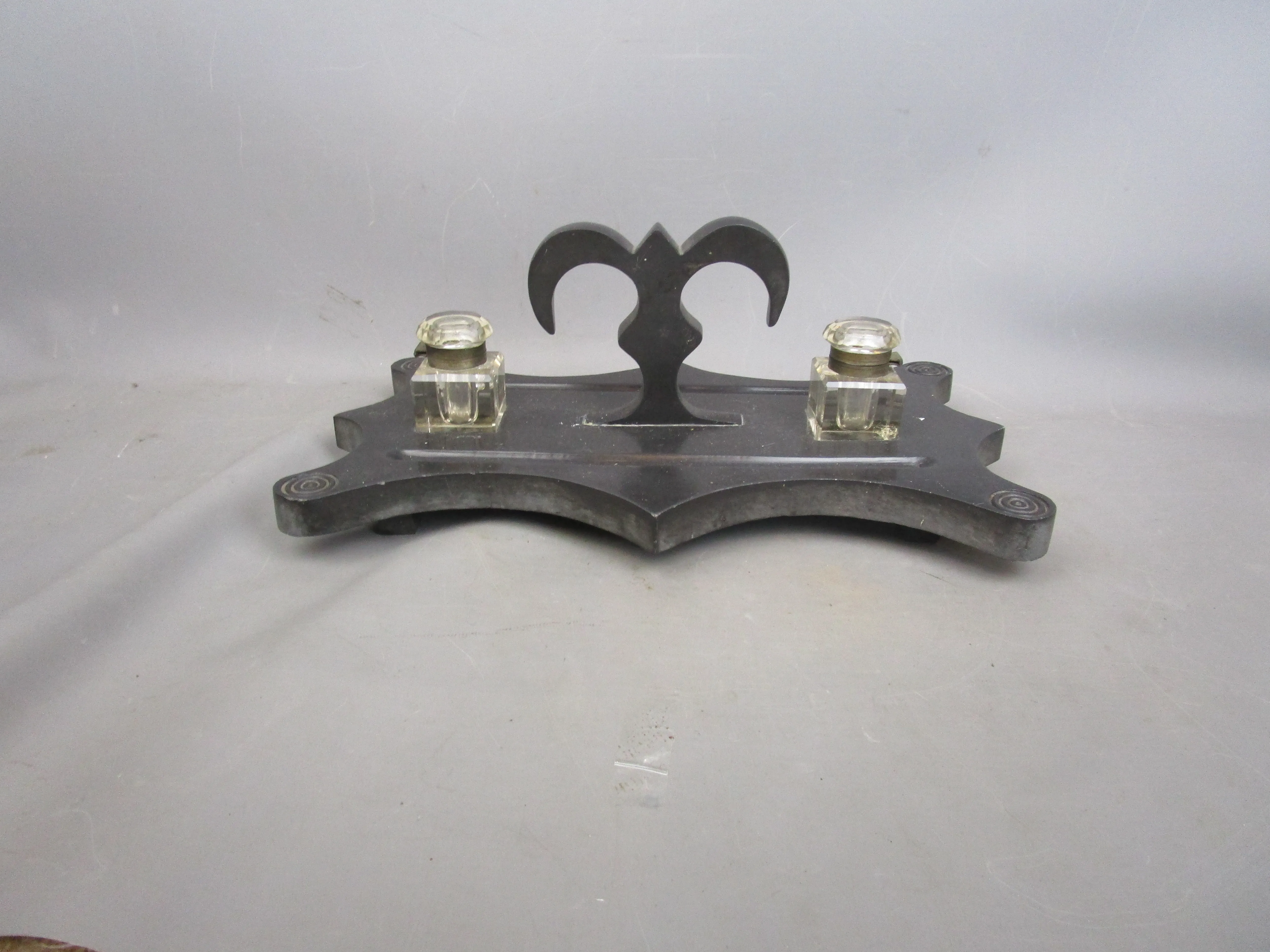 Welsh Slate Inkwell Vintage Mid Century c1950