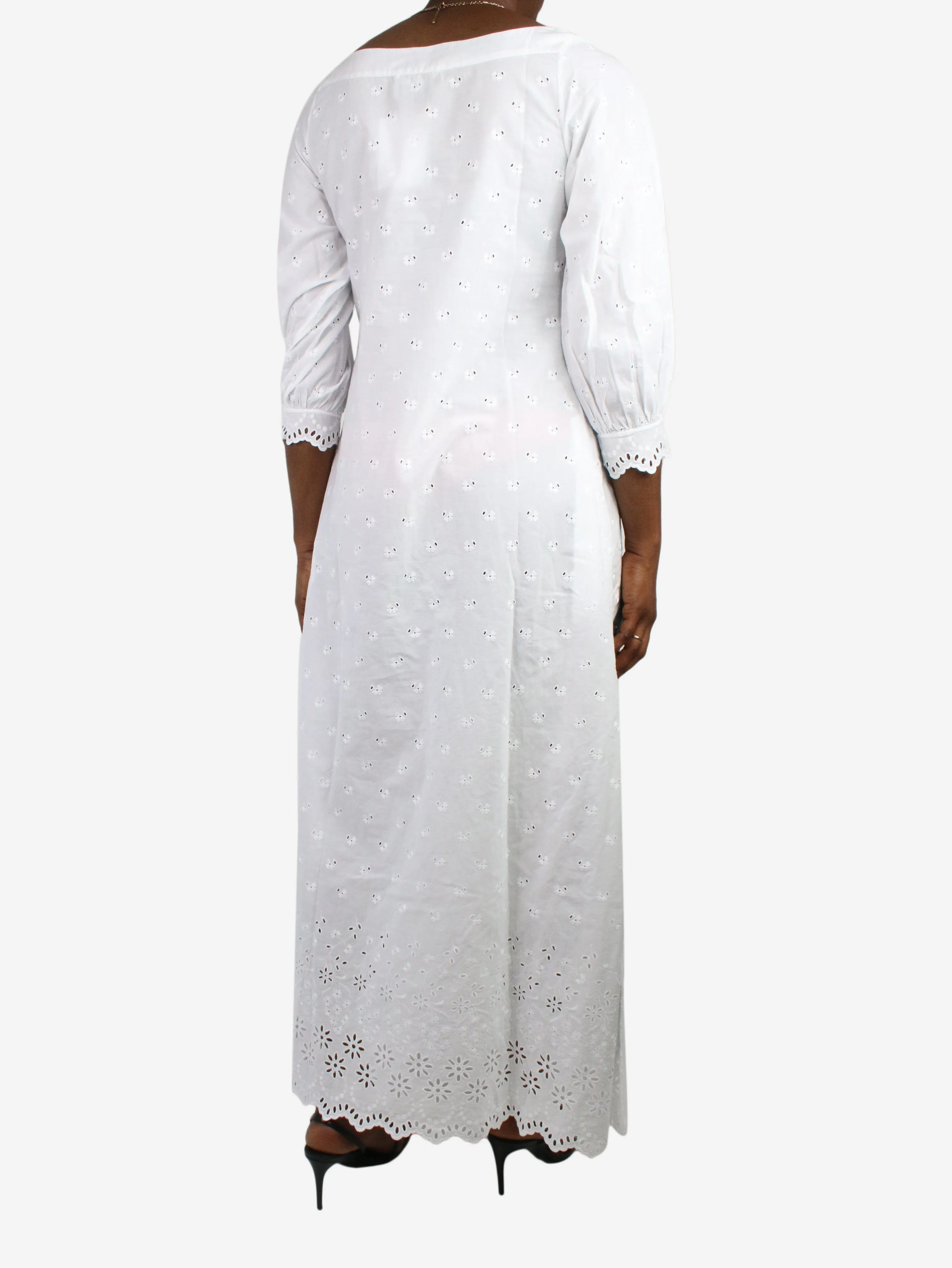 White embroidered dress - size L