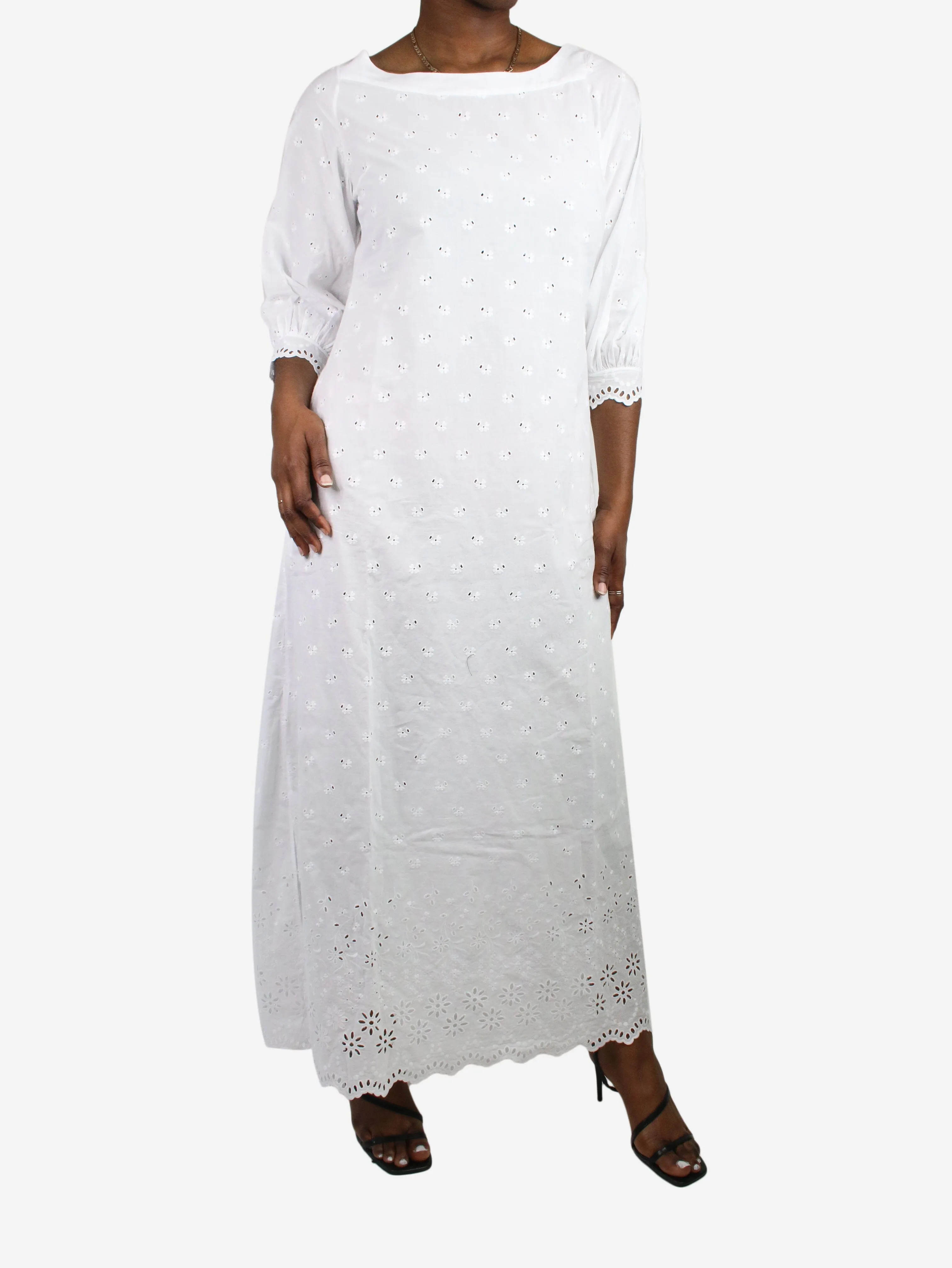 White embroidered dress - size L