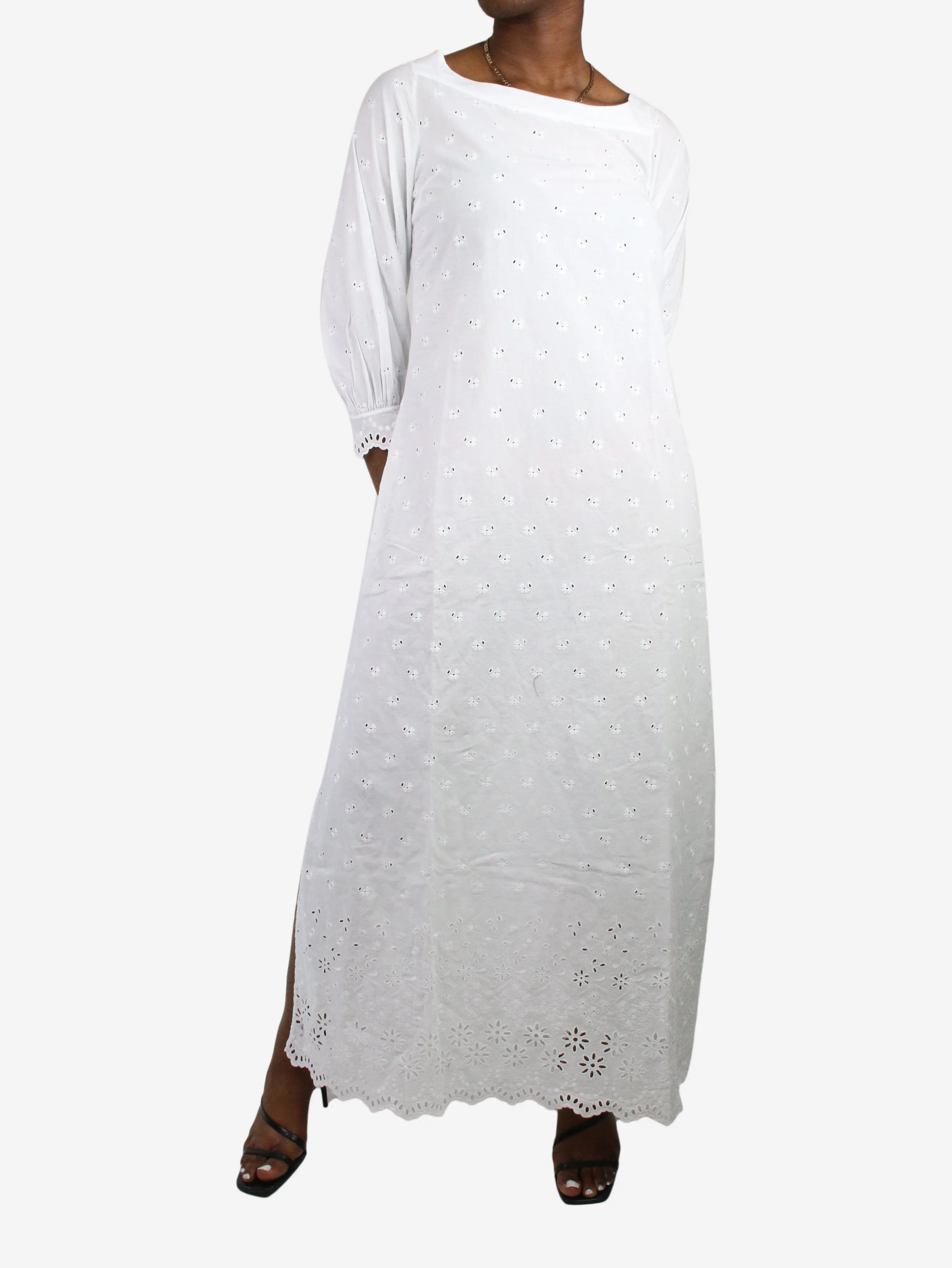 White embroidered dress - size L