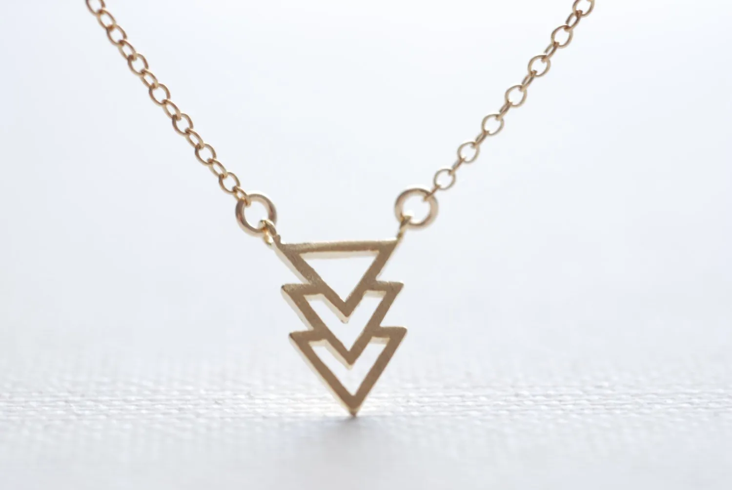 Wholesale Geometric Necklace- Triangle Necklace- Simple Everyday Jewelry by HeirloomEnvy