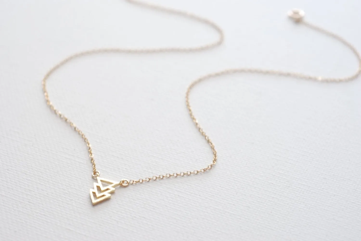 Wholesale Geometric Necklace- Triangle Necklace- Simple Everyday Jewelry by HeirloomEnvy