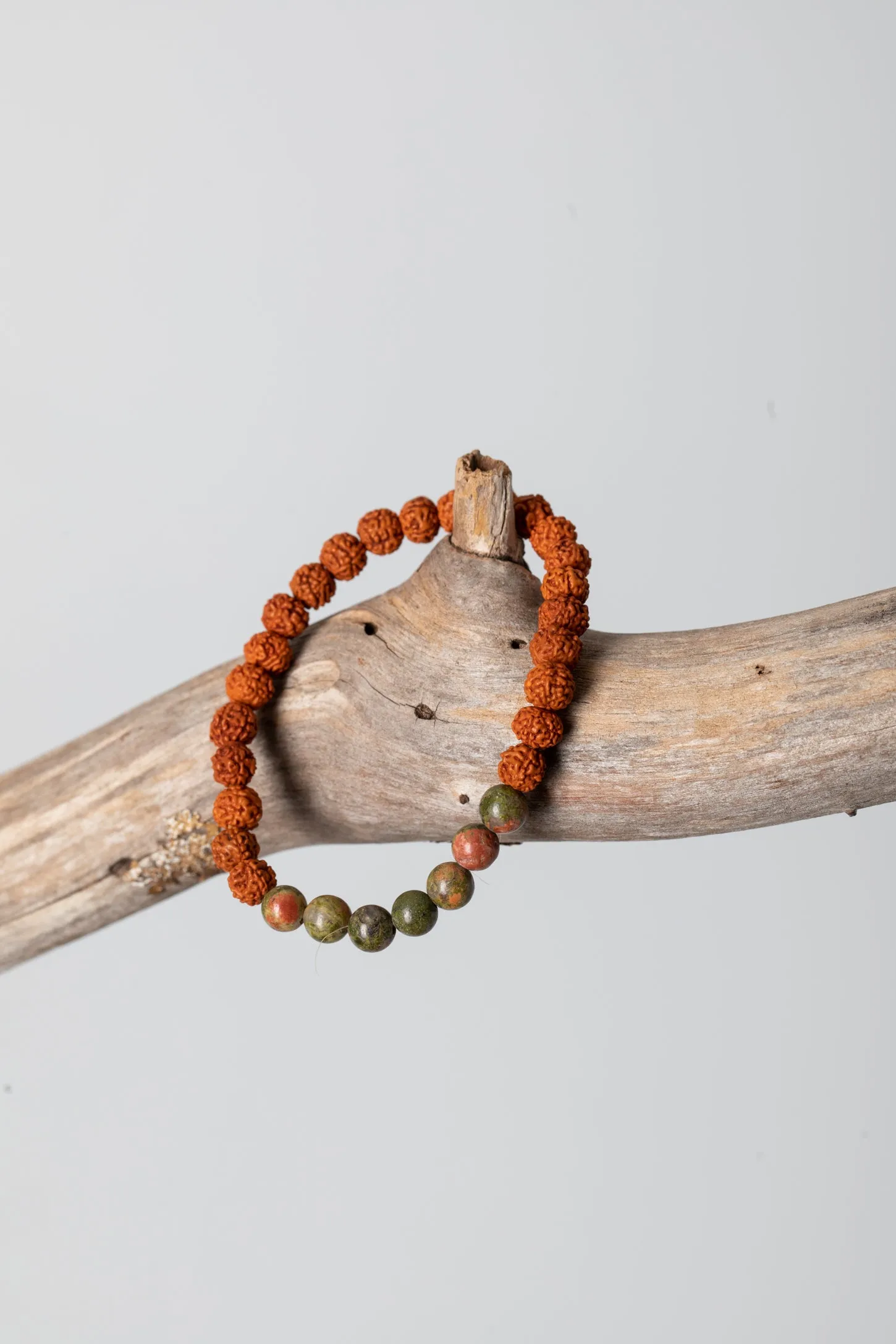 Zen Beaded Gemstone Rudraksha Bracelet