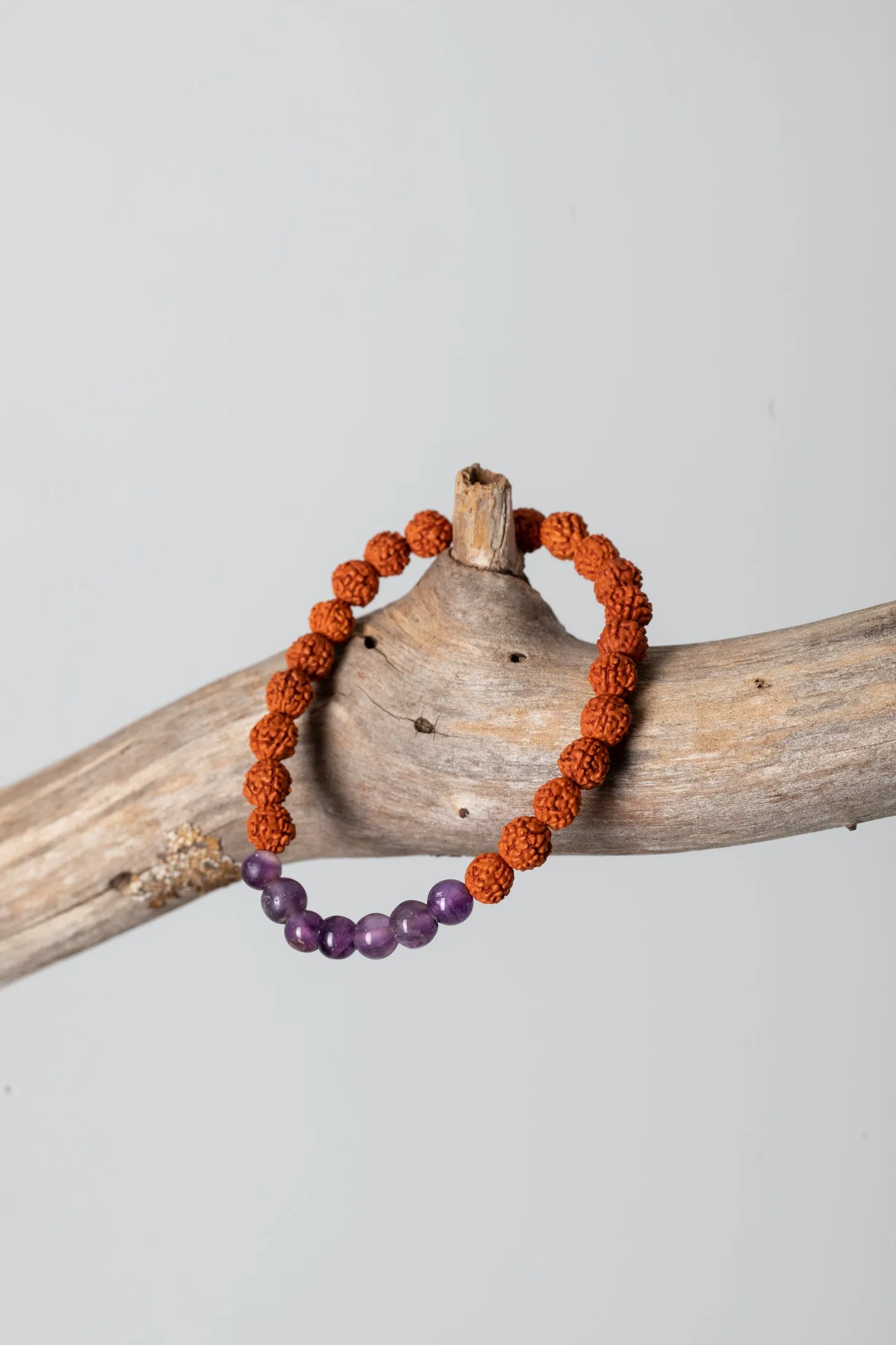 Zen Beaded Gemstone Rudraksha Bracelet