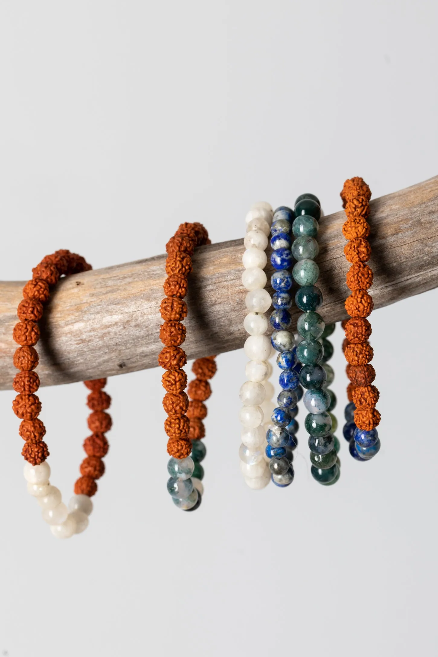 Zen Beaded Gemstone Rudraksha Bracelet