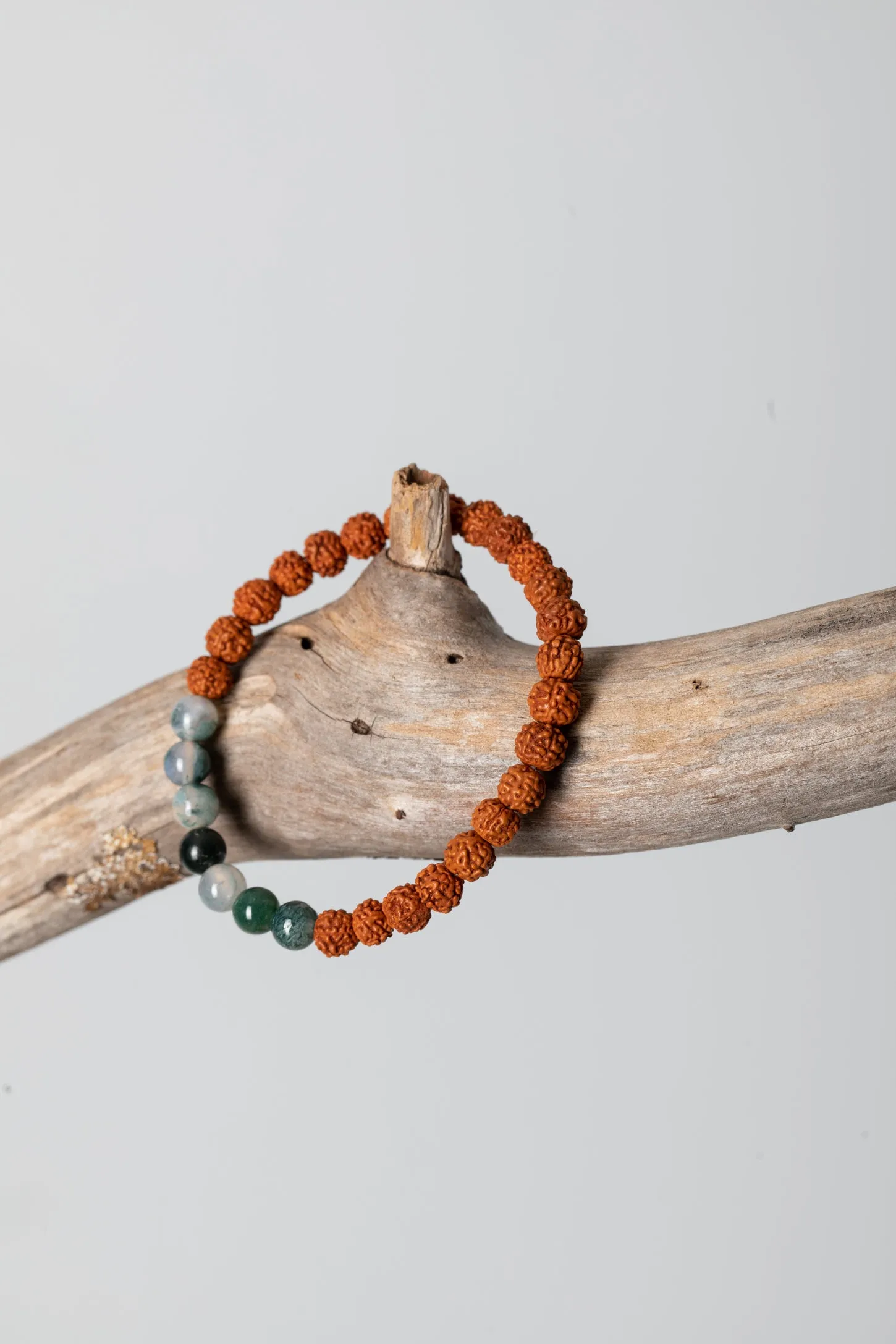 Zen Beaded Gemstone Rudraksha Bracelet